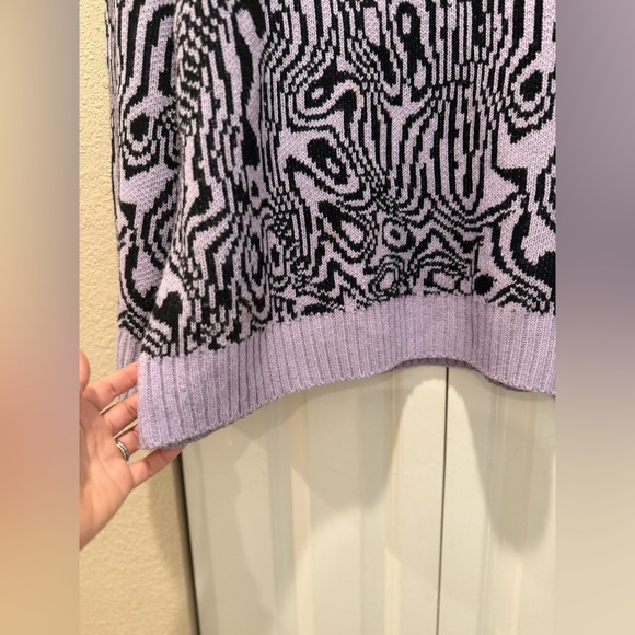 The Ragged Priest Spacey Pink & Black Half Zip Sweater , size Large - Picture 4 of 13